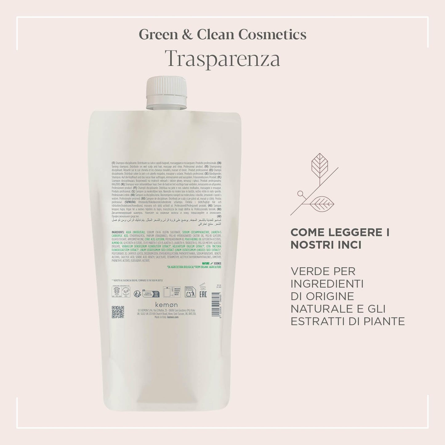Kemon Actyva Disciplina Refil Shampoo 1000ml