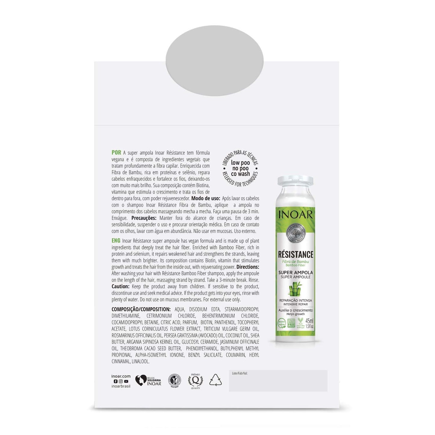 INOAR Resistance Bamboo Fiber Ampułki 12x45ml