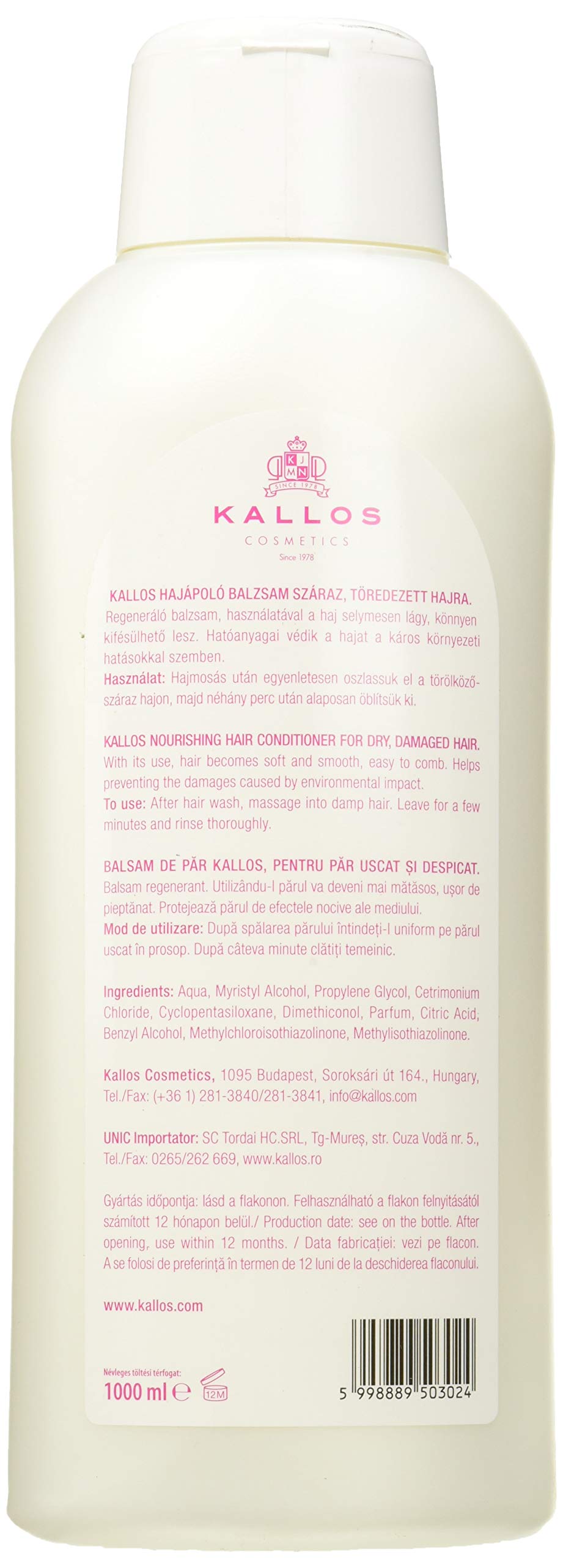 Kallos Professional Nourishing Conditioner 1000ml