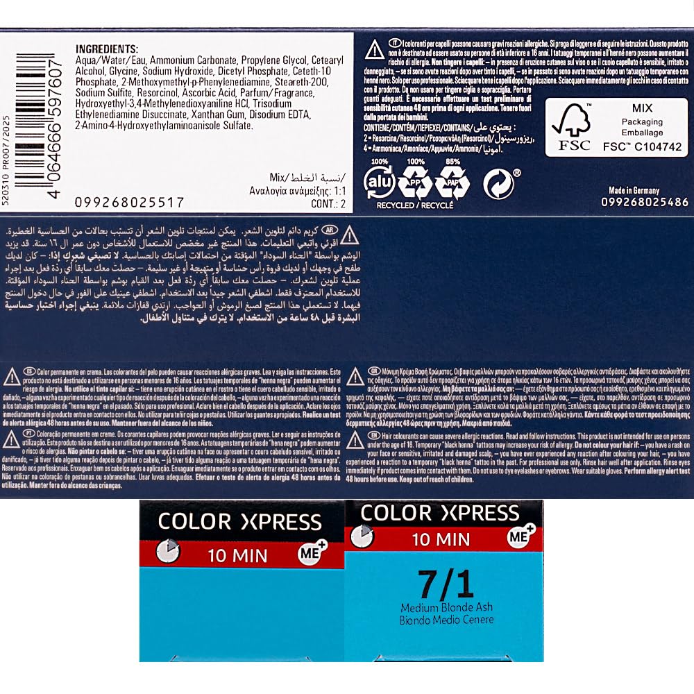 Wella Farba Color Xpress 60ml 7/1