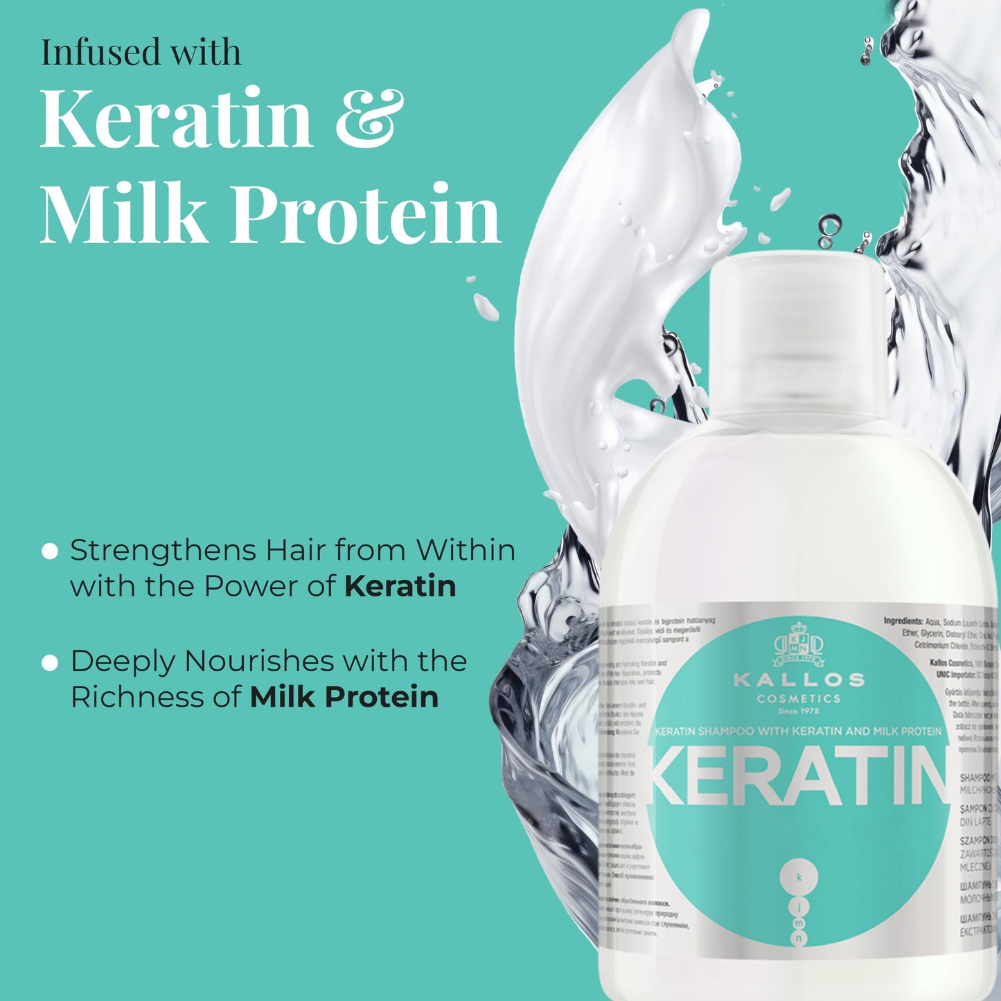 Kallos Keratin Shampoo 1000ml