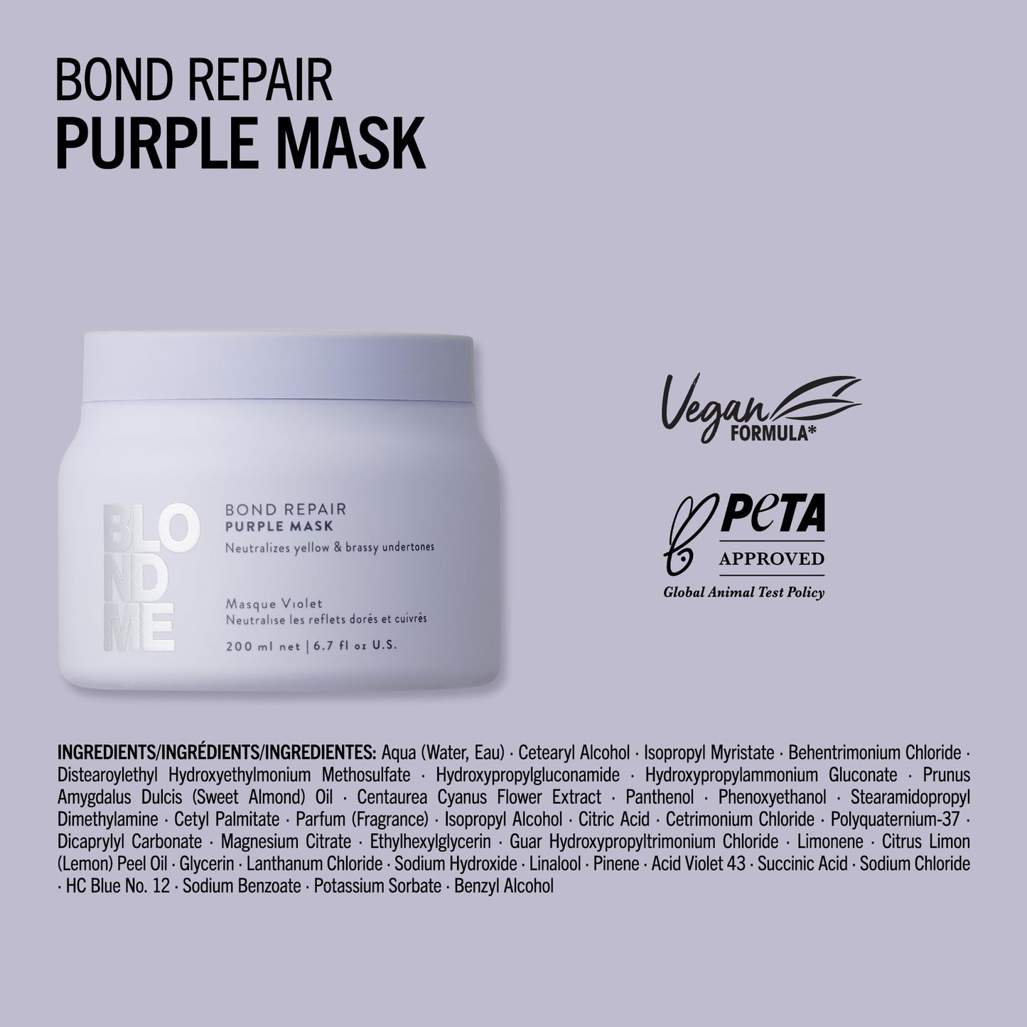 Schwarzkopf Blondme Purple Mask 200ml