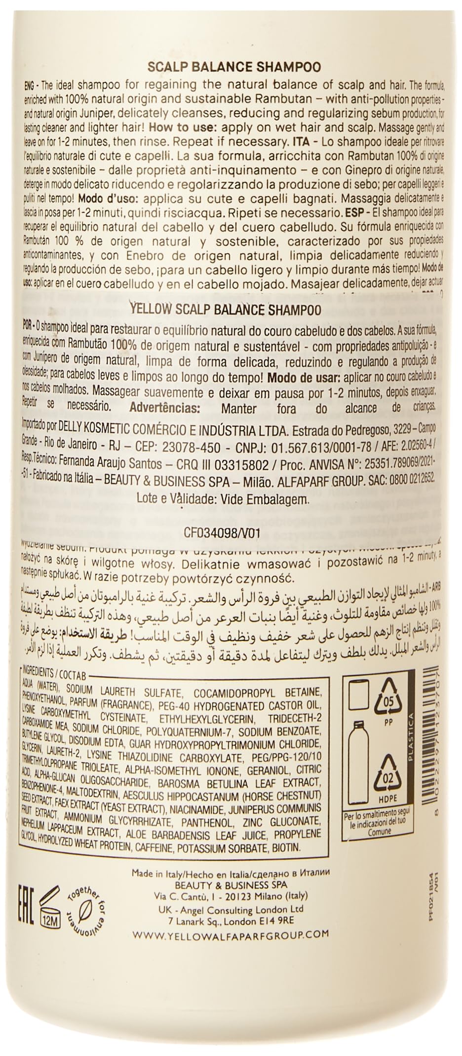 Alfaparf YELLOW Scalp Balance Szampon 500ml