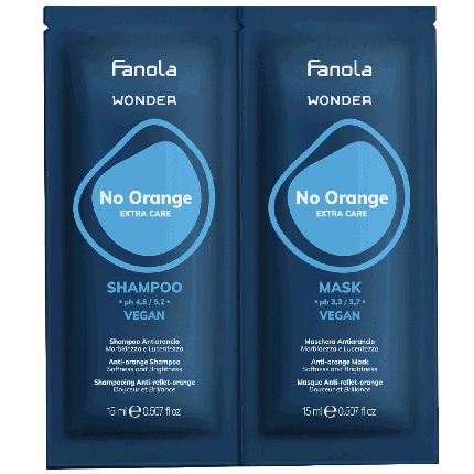 Fanola Wonder No Orange Shampoo+Mask 2x15ml