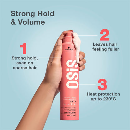 Schwarzkopf Osis+ Grip Extra Strong Pianka 200ml