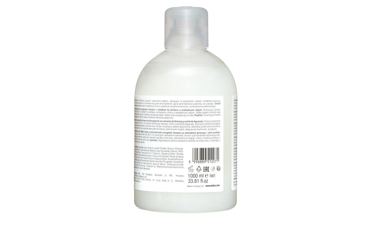 Kallos Multivitamin Energising Shampoo 1000ml
