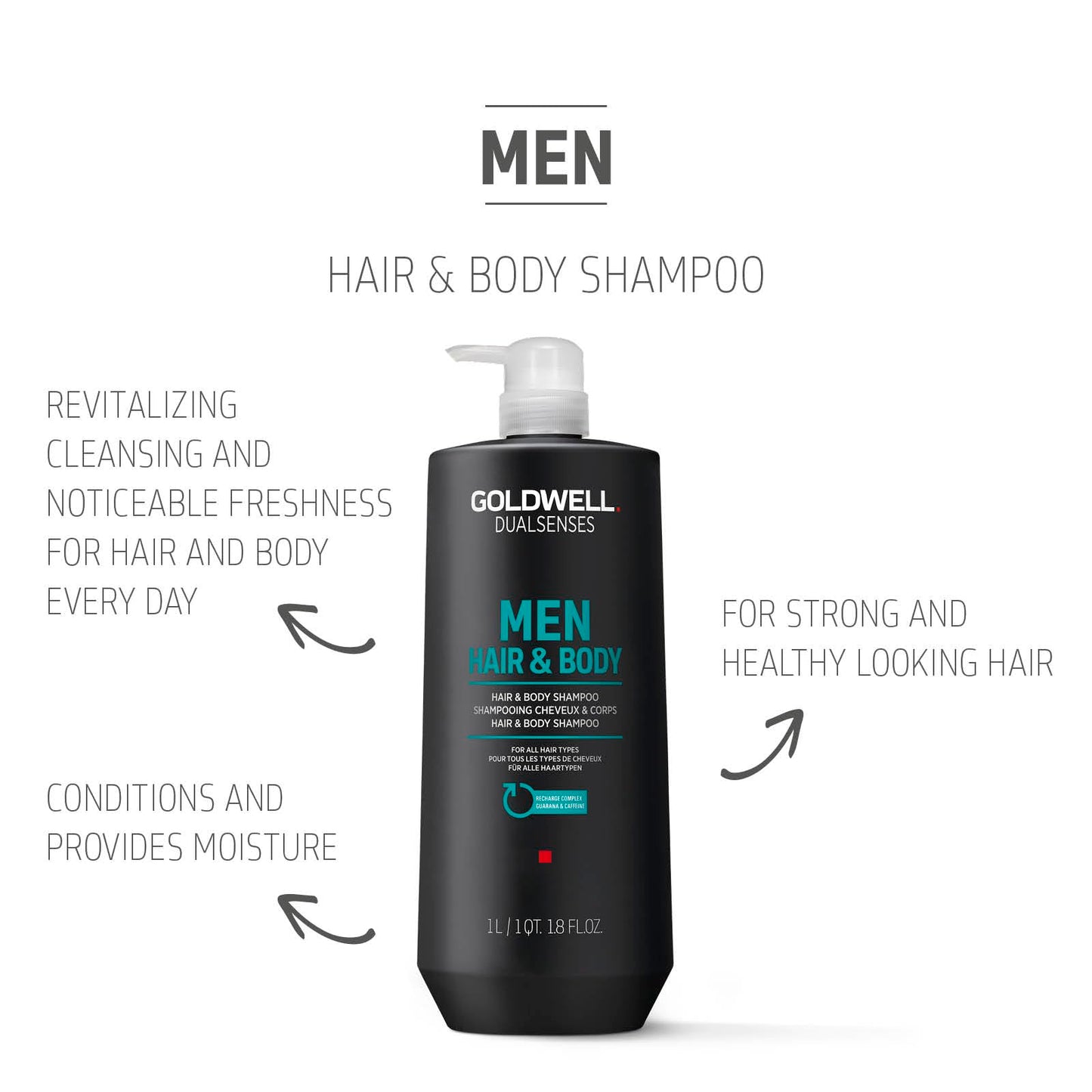 Goldwell DLS Men Hair & Body Szampon 1000 ml NEW