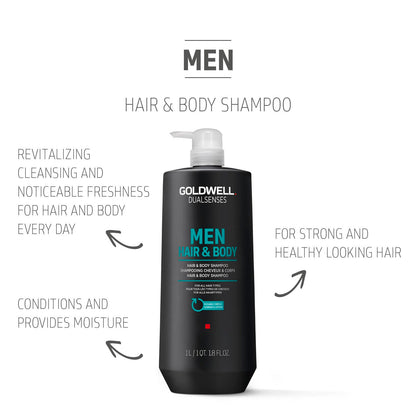 Goldwell DLS Men Hair & Body Szampon 1000 ml NEW