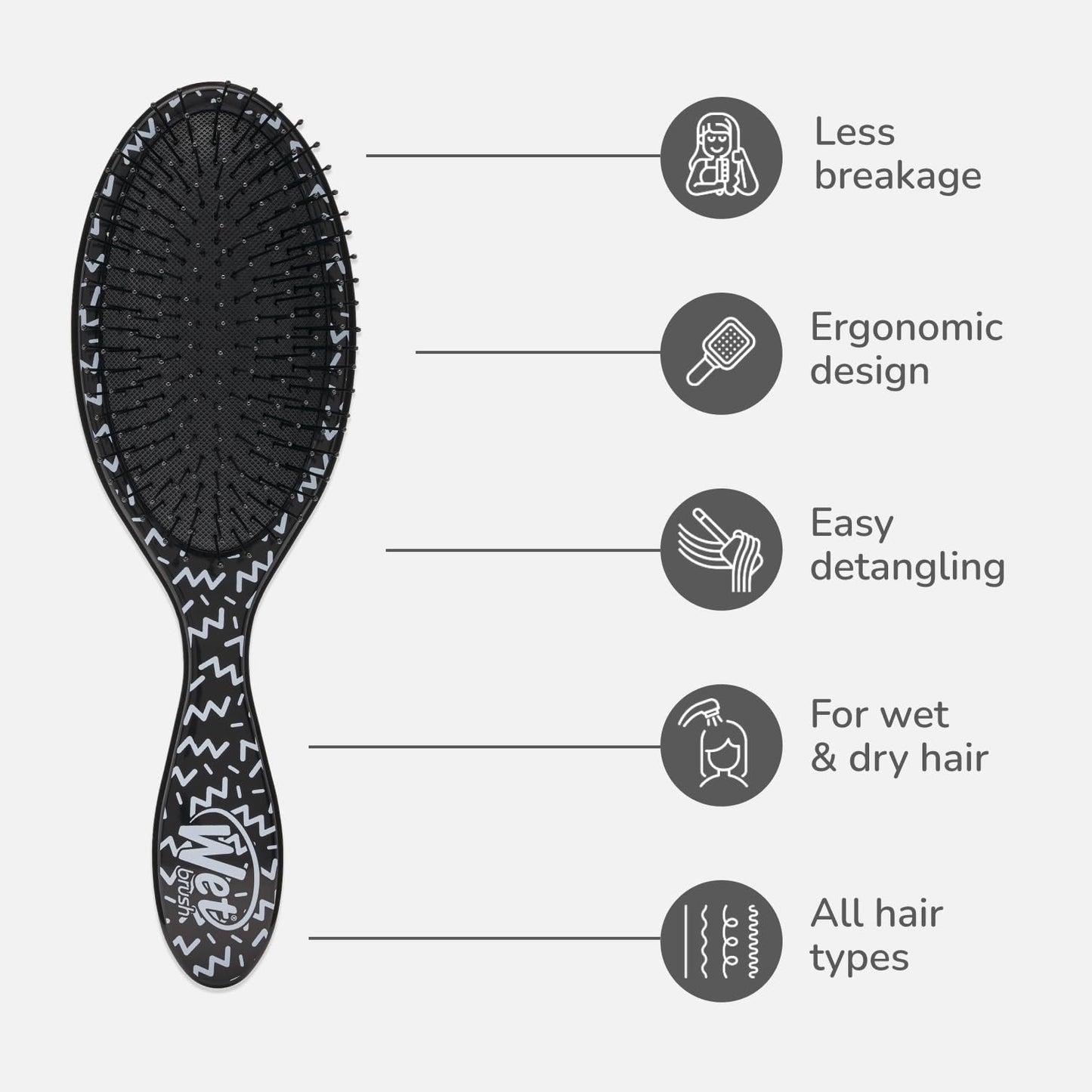 Wet Brush Hipster Detangler Squiggle