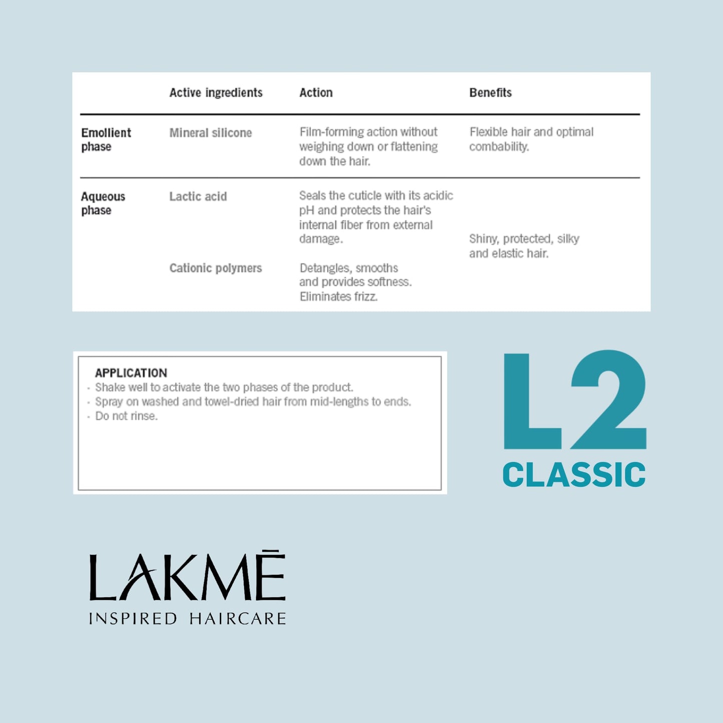 Lakme L2 Classic Detangling Conditioner 300ml