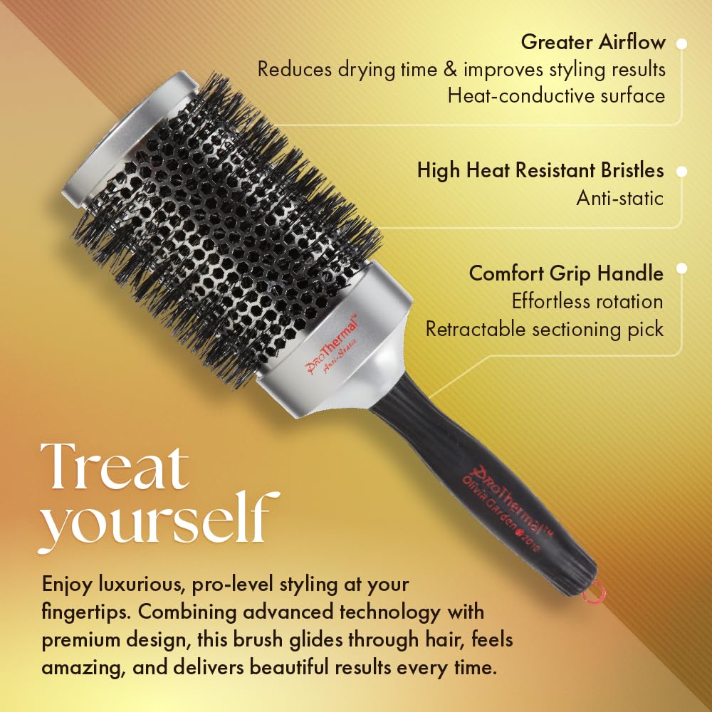 Olivia Garden 39 Pro Thermal Hairbrush T63 BLACK