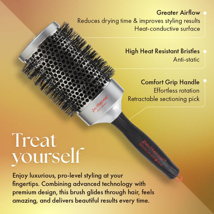 Olivia Garden 39 Pro Thermal Hairbrush T63 BLACK