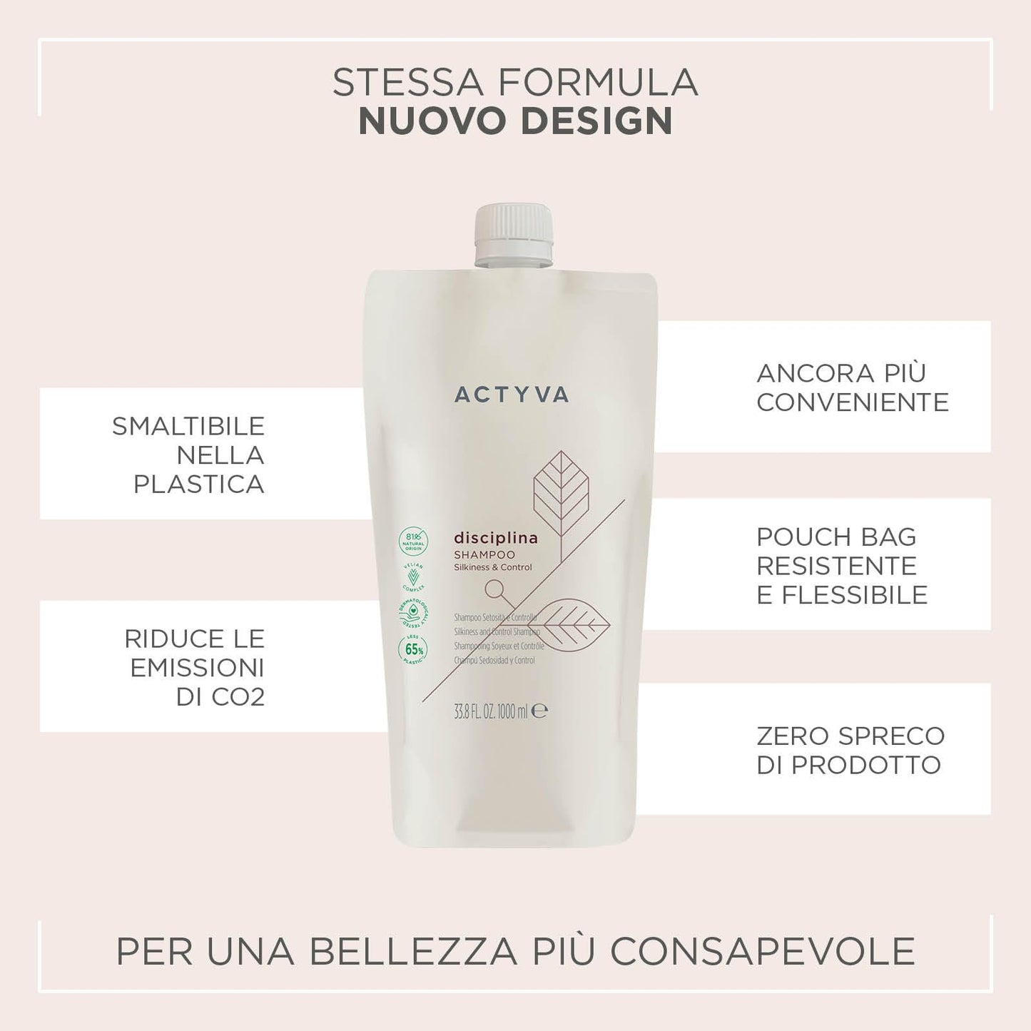 Kemon Actyva Disciplina Refil Shampoo 1000ml