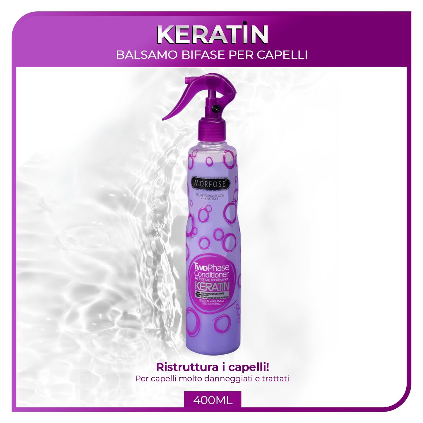 Morfose 2 Phase Keratin Purple Odżywka 400ml