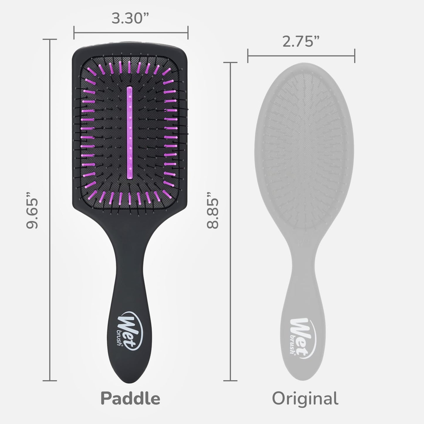 Wet Brush Paddle Detangler Charcoal Infused