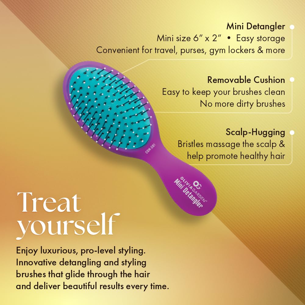 Olivia Garden 135 Mini Detangler Purple OGM-D01