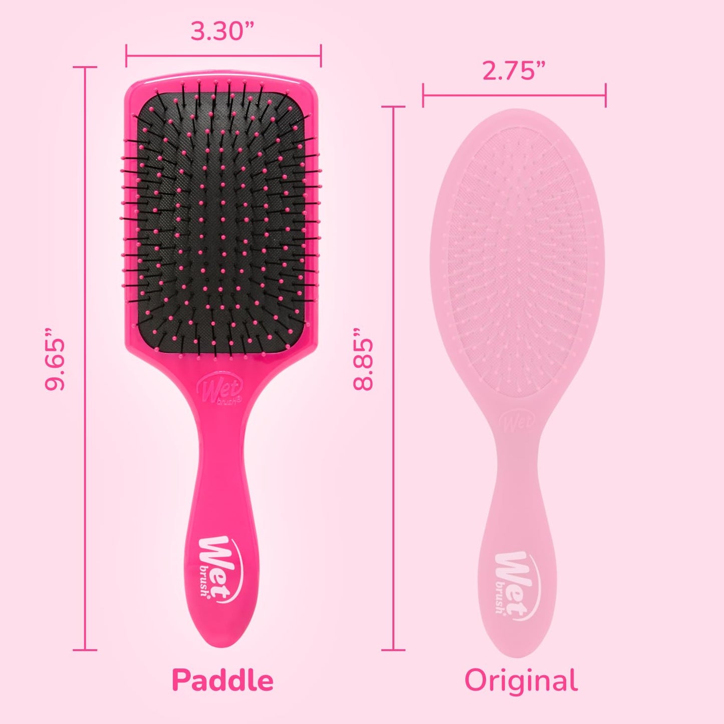 Wet Brush Paddle Detangler Pink