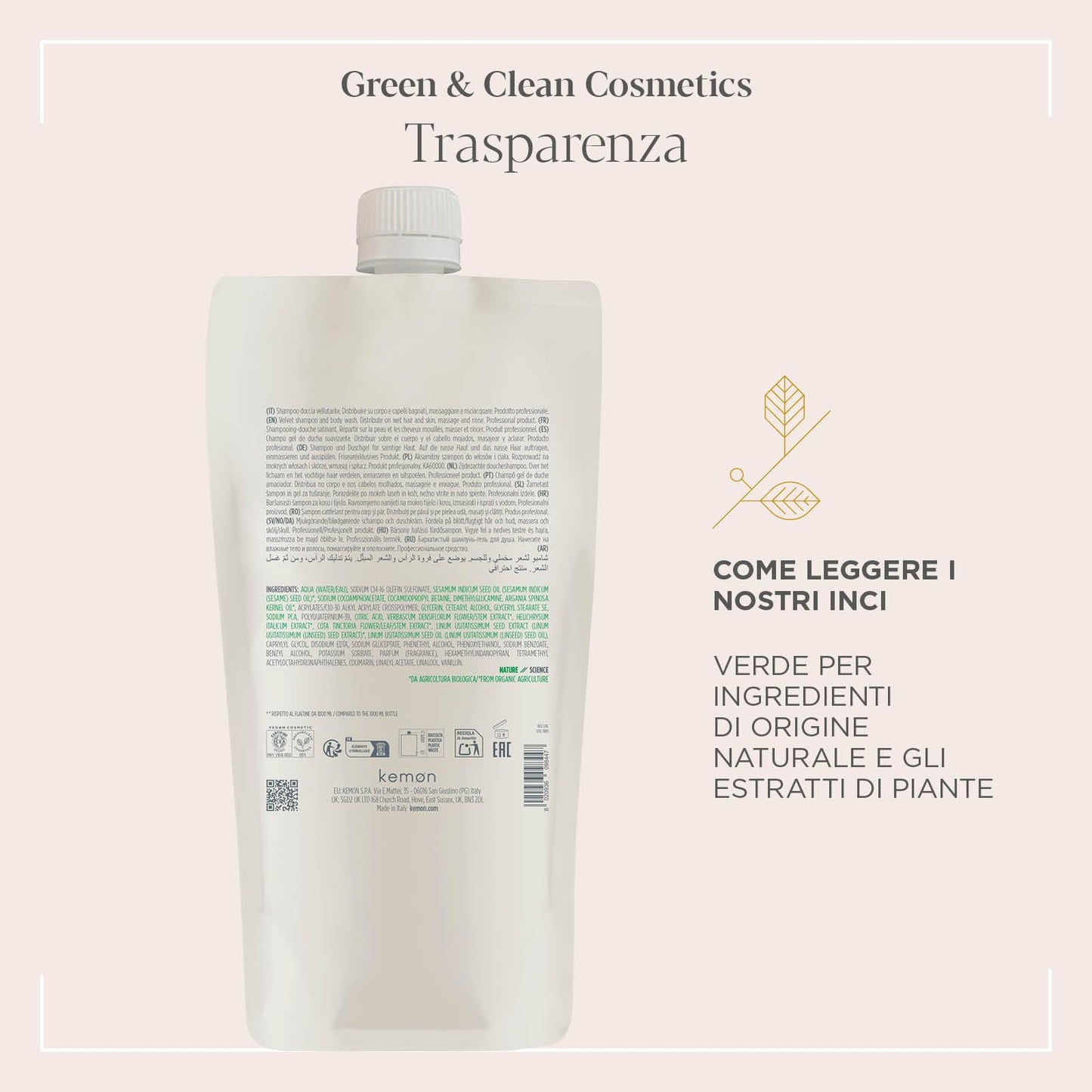 Kemon Actyva Bellessere Refil Shampoo 1000ml