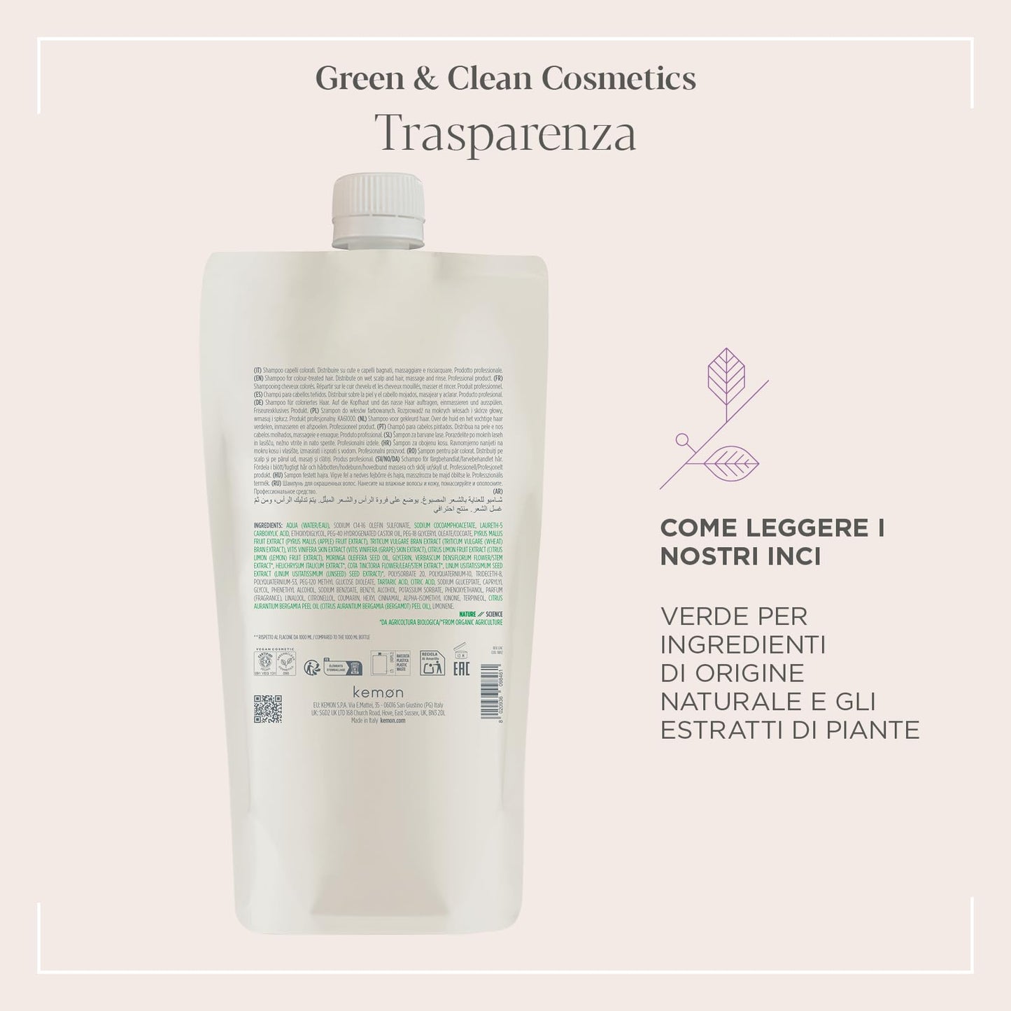 Kemon Actyva Colore Brillante Refil Shampoo 1000ml