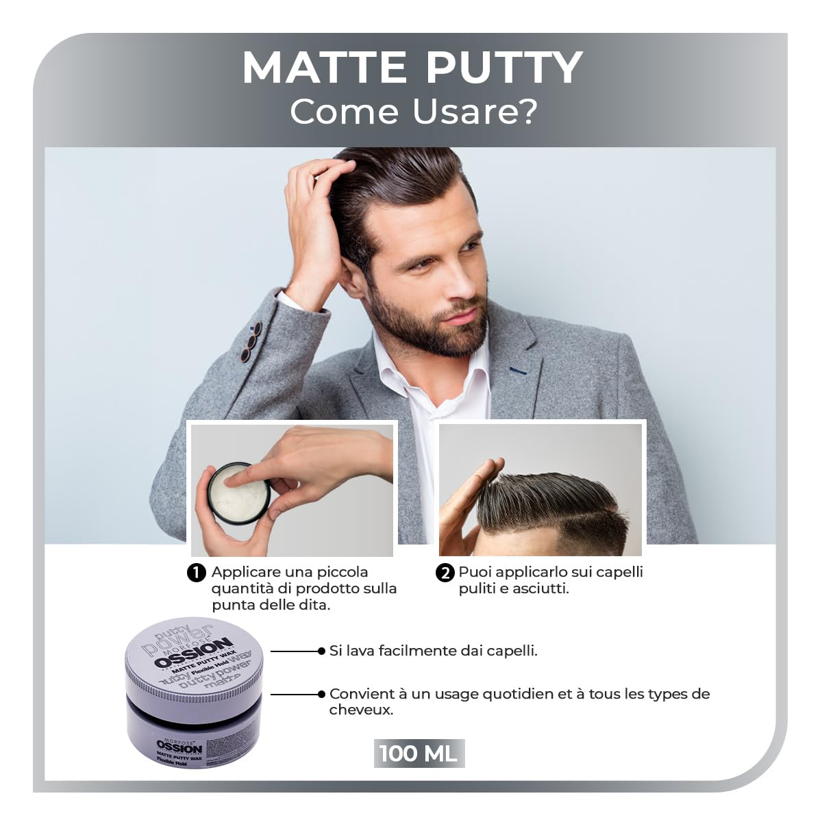 Morfose Ossion Flexible Hold Matte Putty Wax 100ml