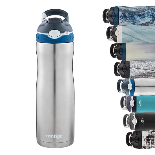 Contigo 49 Water Bottle Ashland Chill Silver 590ml