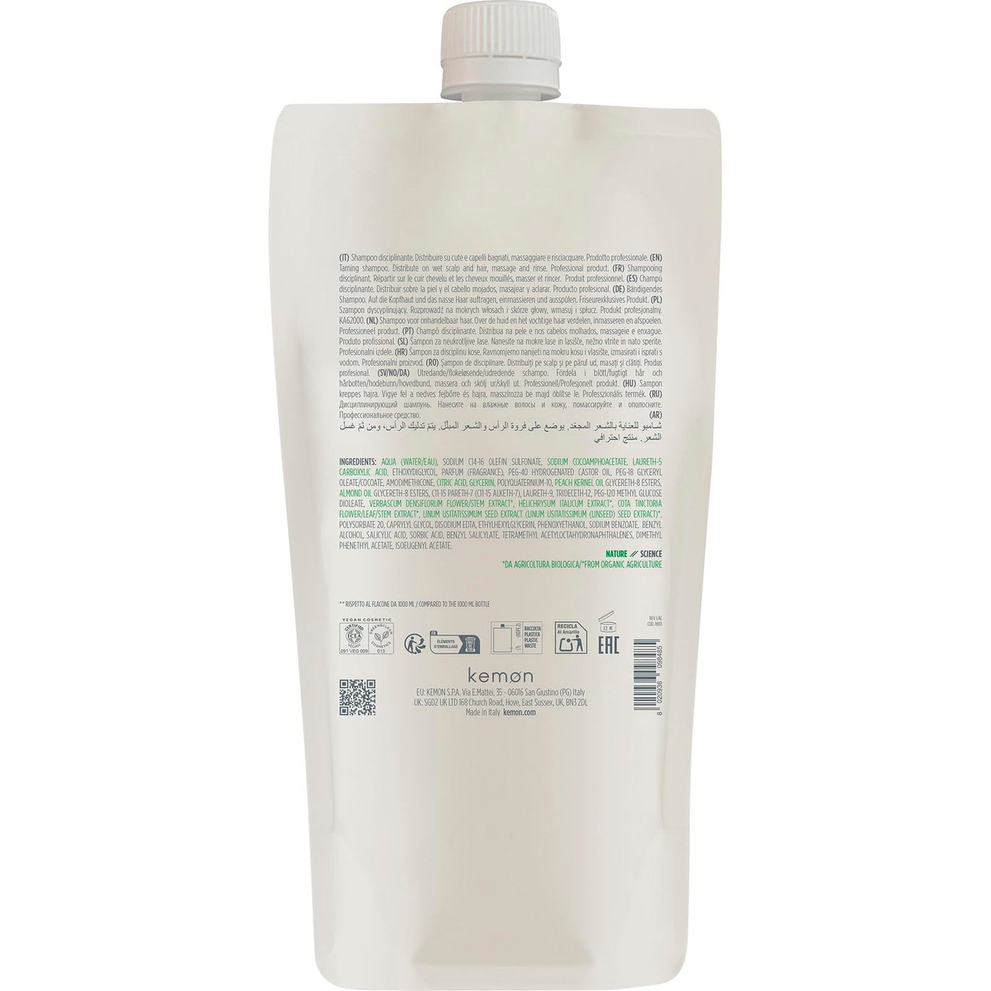 Kemon Actyva Disciplina Refil Shampoo 1000ml