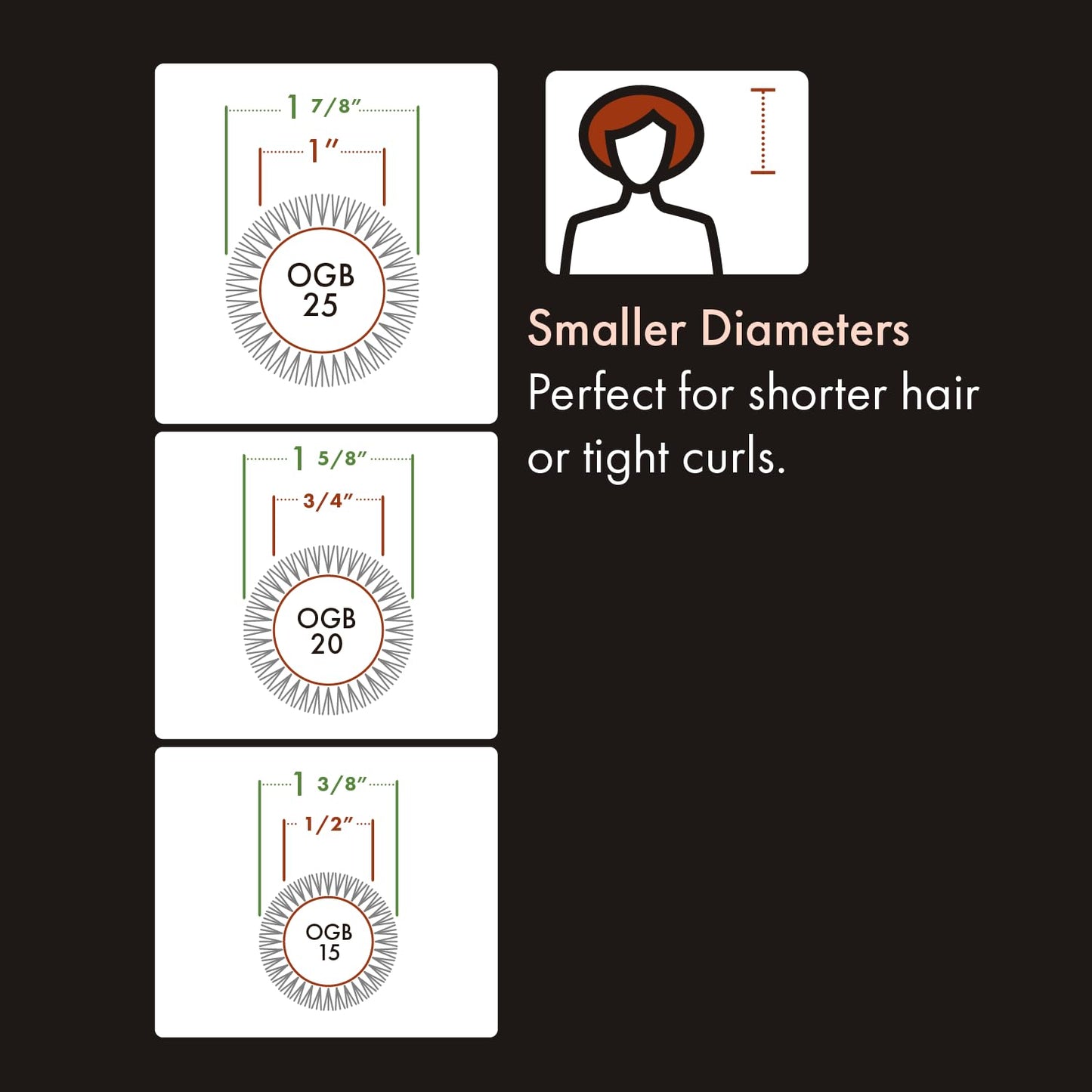 Olivia Garden 133 Barber Round Thermal OGB-25