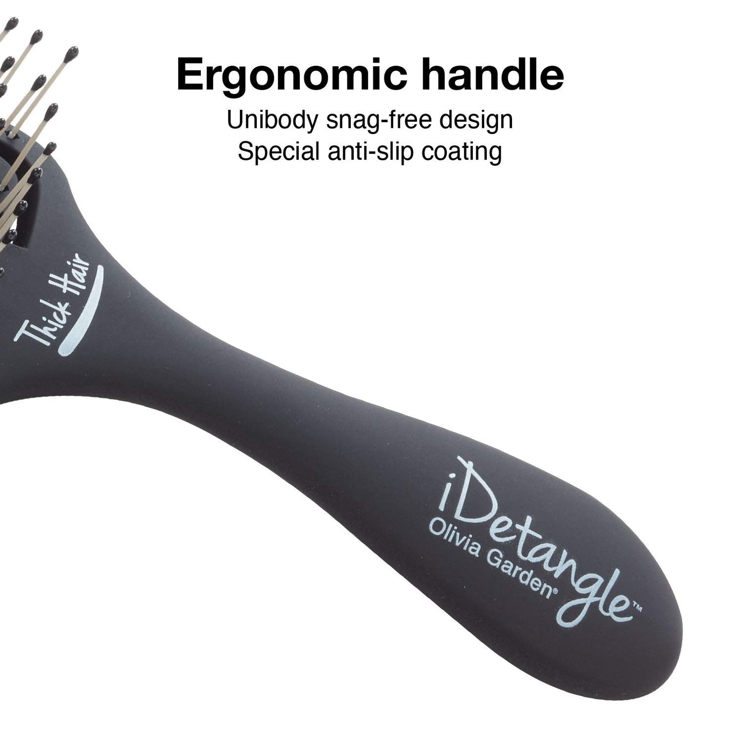 Olivia Garden 53 iDetangleForThickHair Black IDTH