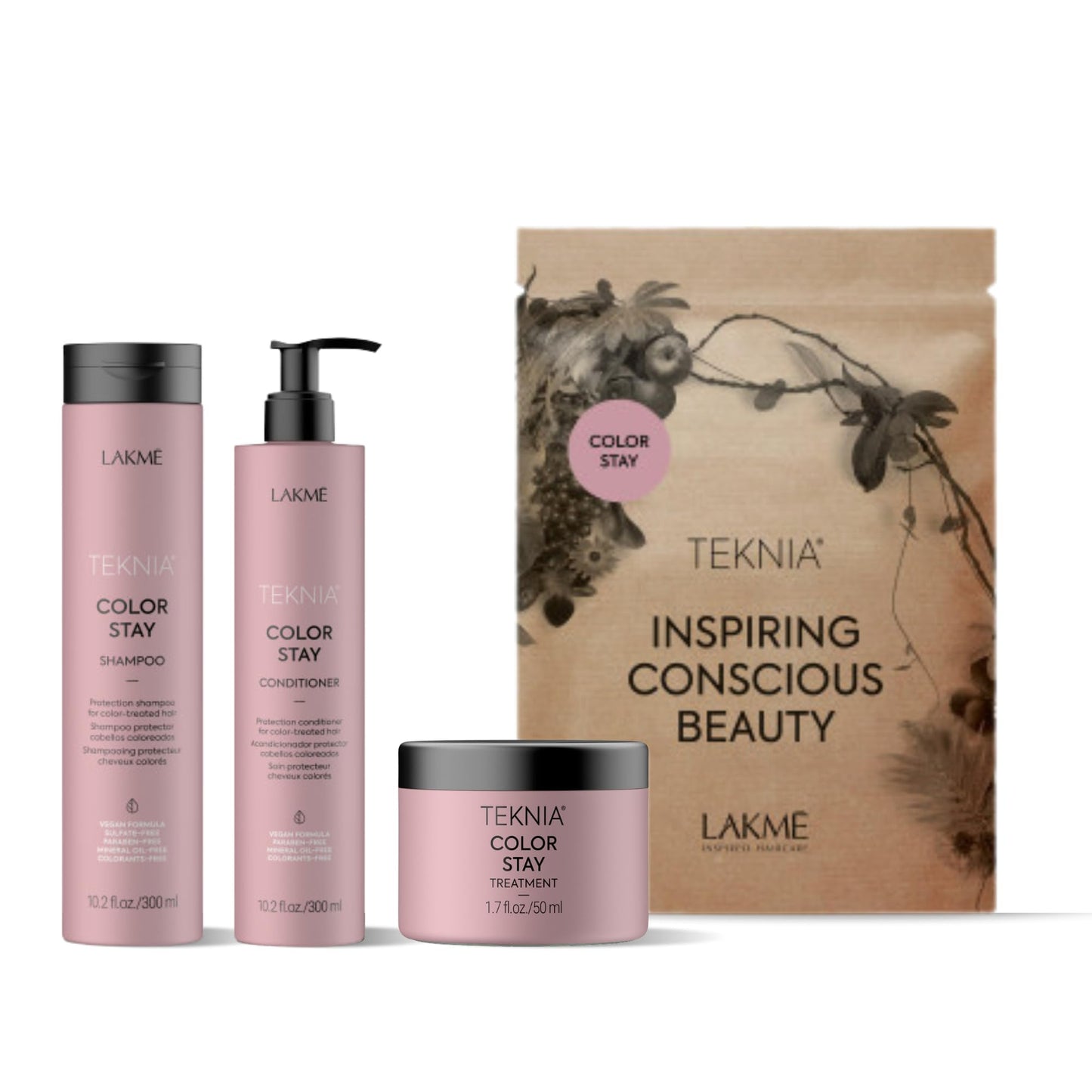 Lakme Teknia Color Stay Retail Pack 2x300+250ml