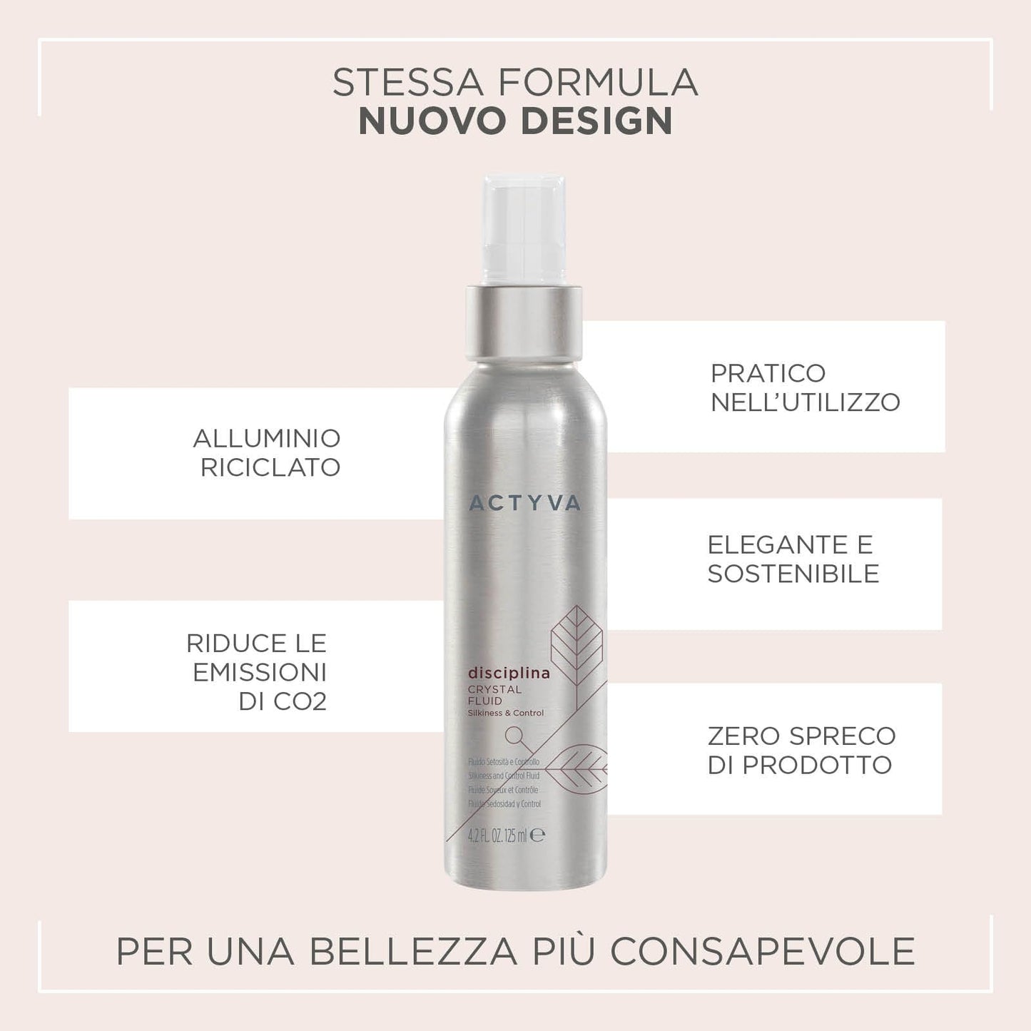 Kemon Actyva Disciplina Crystal Silk Fluid 125ml