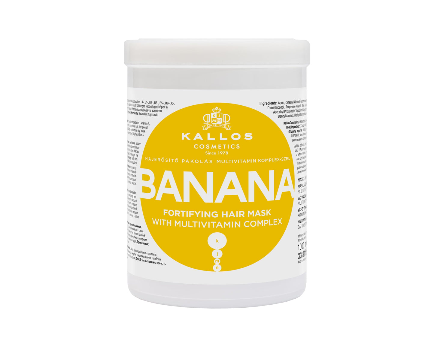 Kallos Banana Fortifying Mask 1000ml