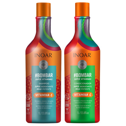 INOAR DUO Bombar Szampon 1000ml + Odżywka 1000ml
