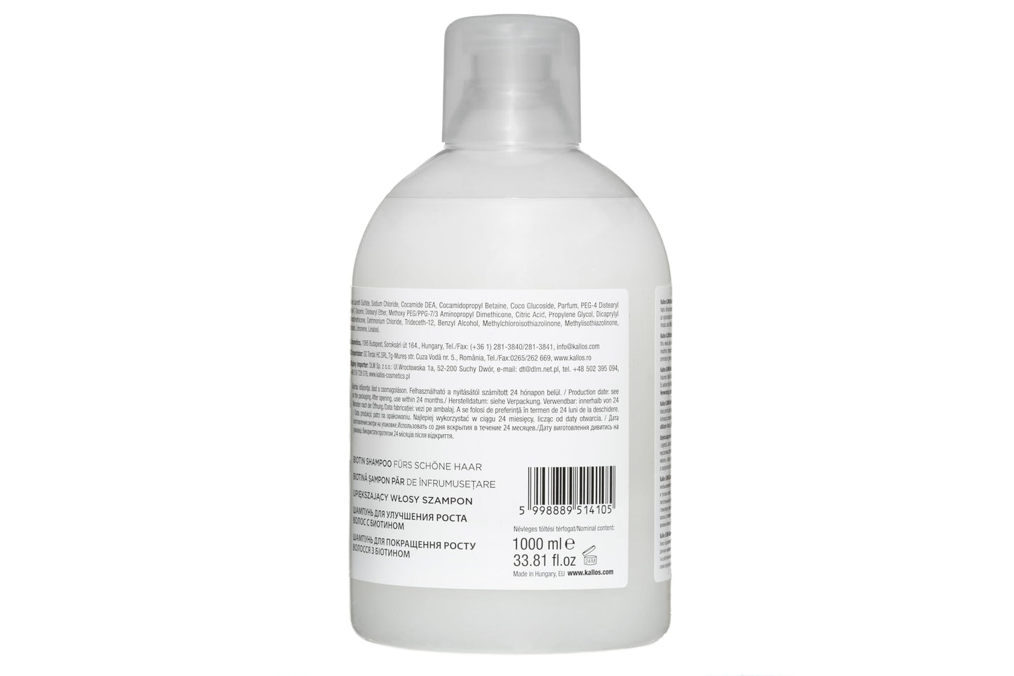 Kallos Biotin Beautifying Shampoo 1000ml