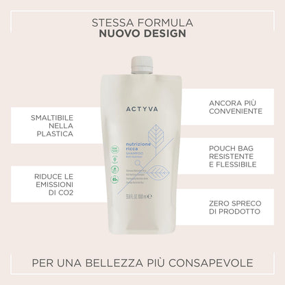 Kemon Actyva Nutrizione Ricca Refil Shampoo 1000ml