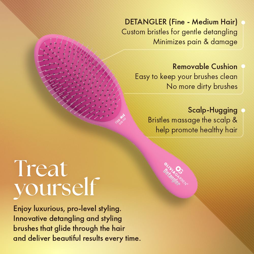 Olivia Garden 137 Detangler Pink Fine-Med OGD-F07