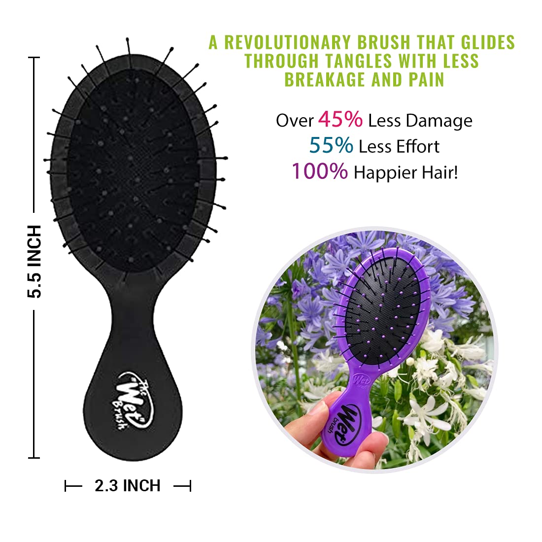 Wet Brush Mini Detangler Black