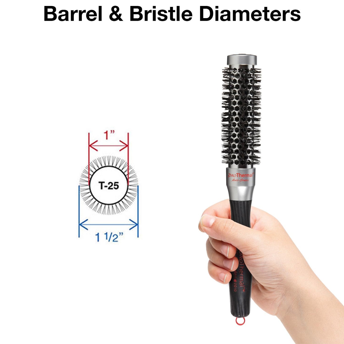 Olivia Garden 35 Pro Thermal Hairbrush T25 BLACK