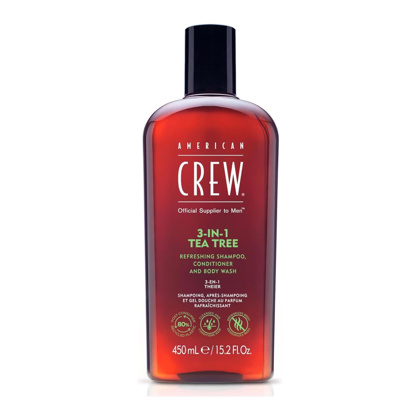 American Crew 3-in-1 Tea Tree Sh.+Cond.+Gel 450ml