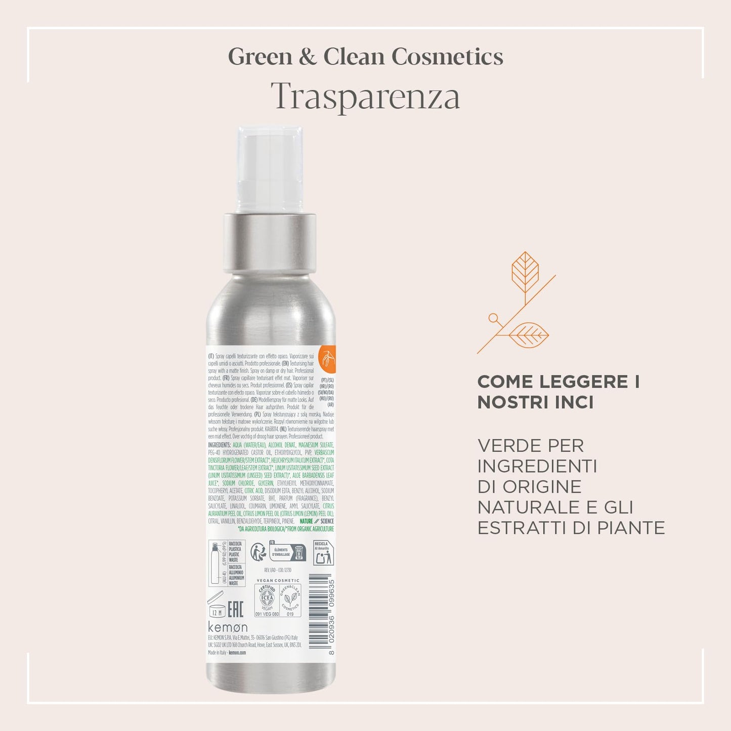Kemon Actyva Linfa Solare SaltyTexture Spray 125ml