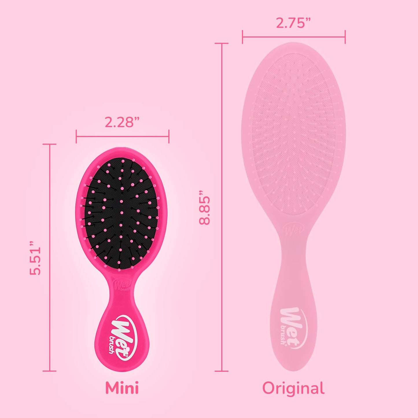 Wet Brush Mini Detangler Pink