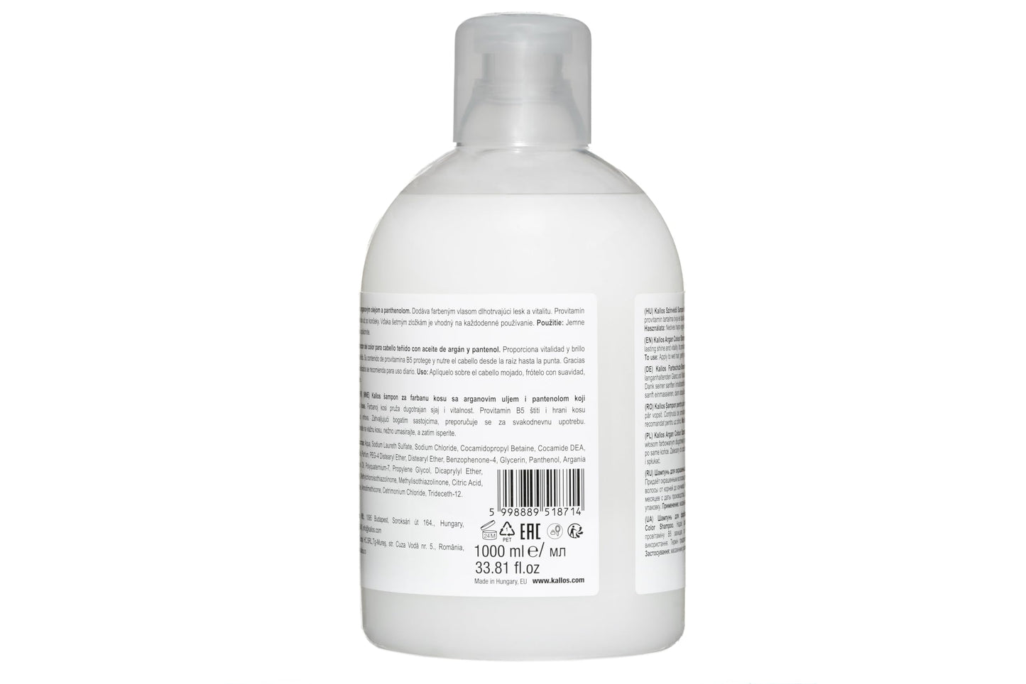 Kallos Argan Oil Colour Shampoo 1000ml