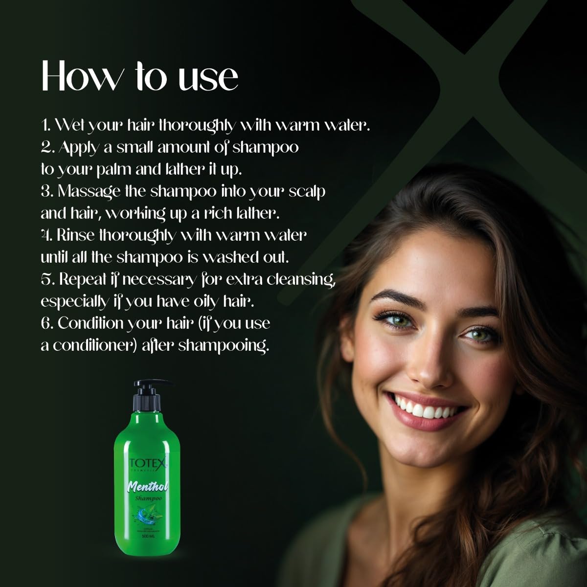 Totex Premium Hair Care Menthol Shampoo 500ml