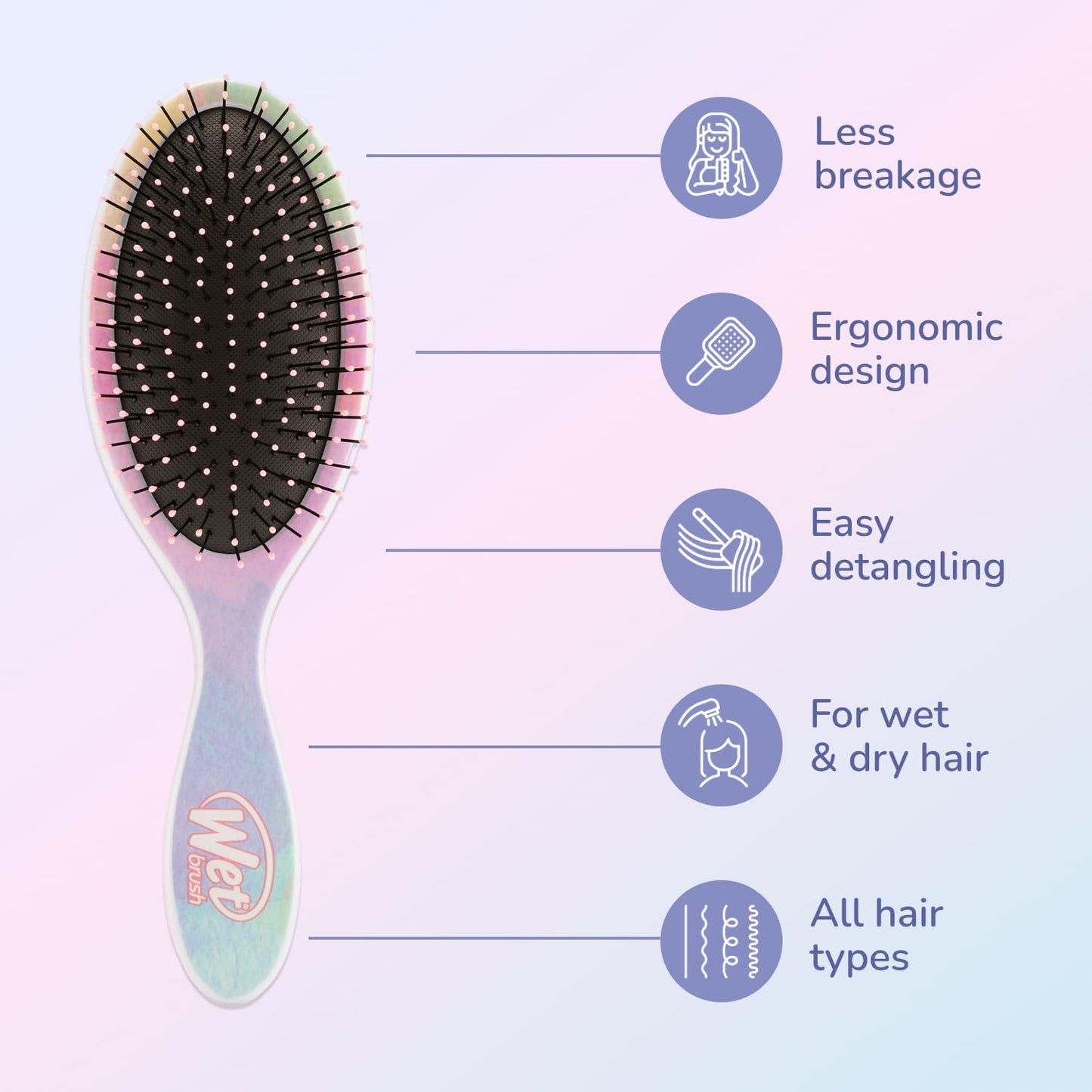 Wet Brush Original Detangler Colorwash Stripes