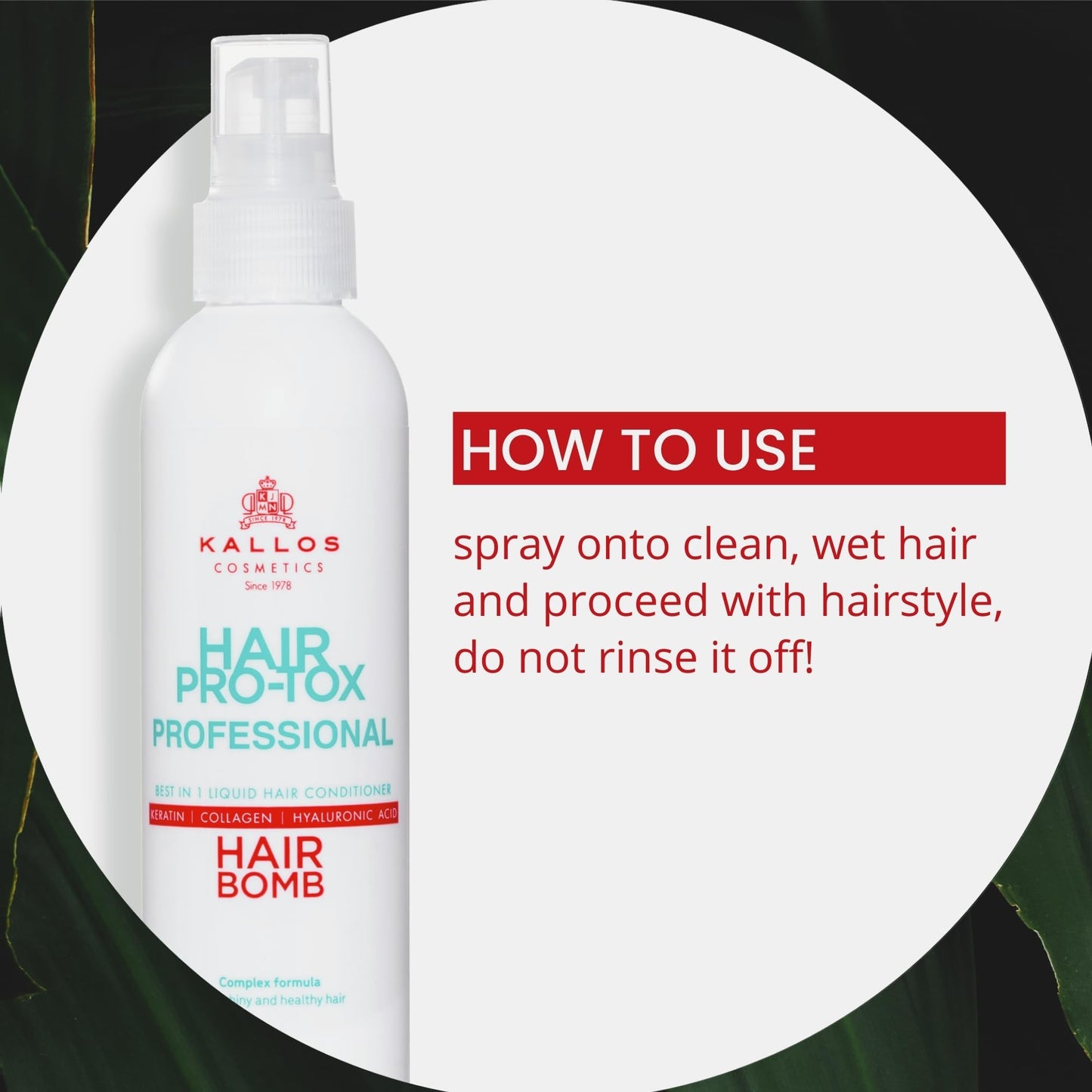 Kallos Hair Pro-Tox Liquid Conditioner 200ml