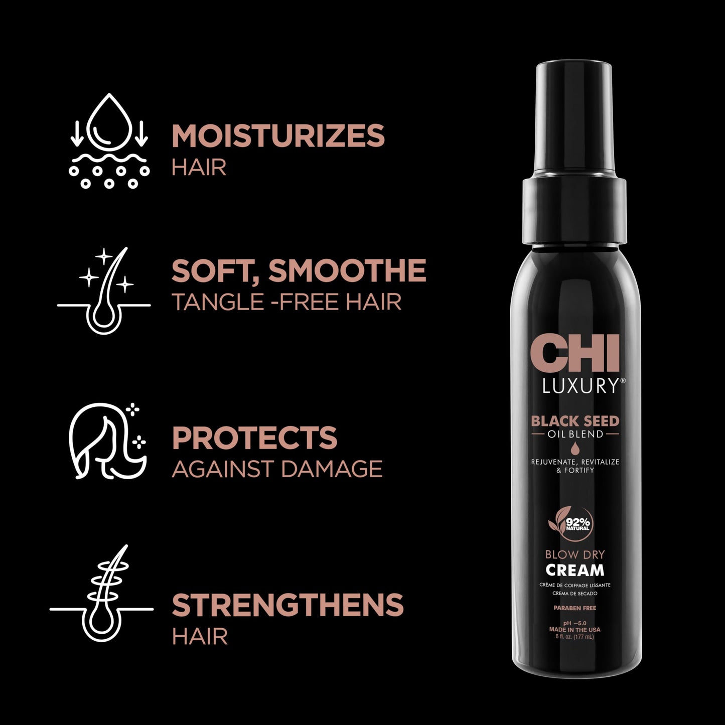 CHI Luxury Black Seed Blow Dry Cream 177ml