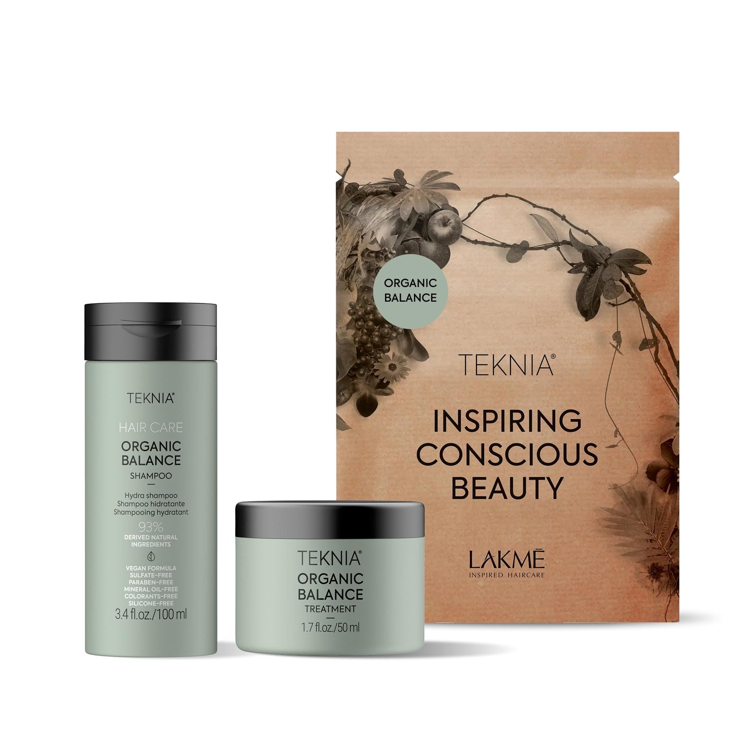Lakme Teknia Organic Balance Travel Pack 50+100ml
