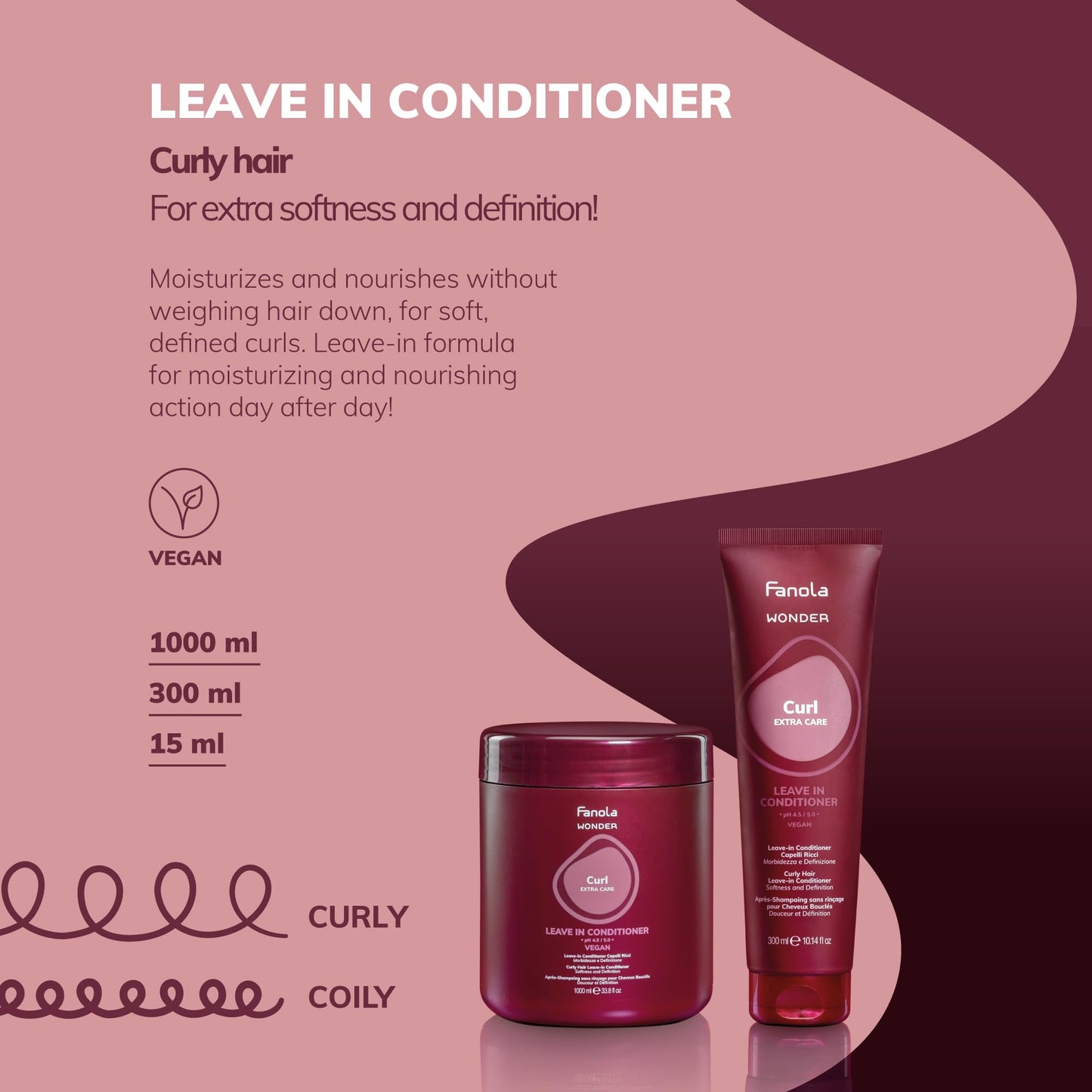Fanola Wonder Curl Leave In Conditioner 300ml