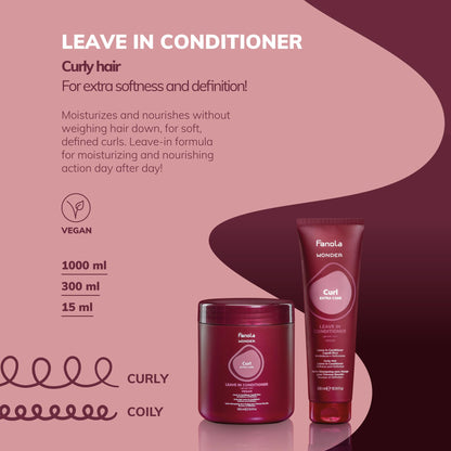 Fanola Wonder Curl Leave In Conditioner 1000ml