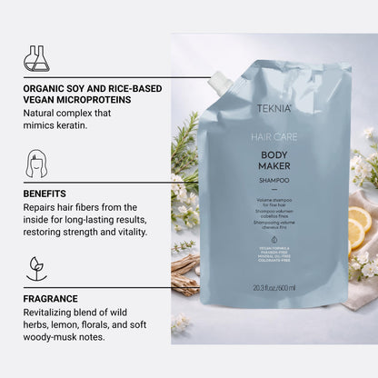 Lakme Teknia Body Maker Refill Shampoo 600ml