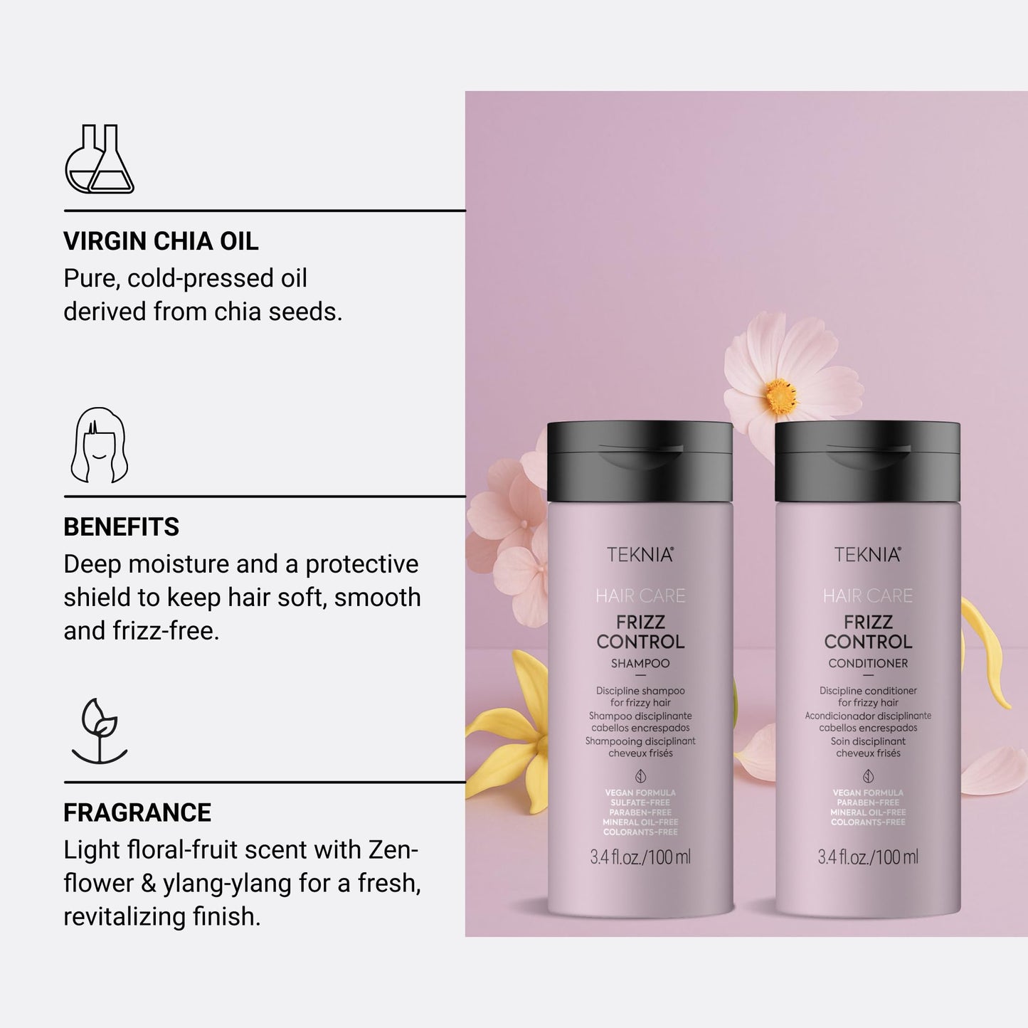 Lakme Teknia Frizz Control Travel Pack 2x100ml